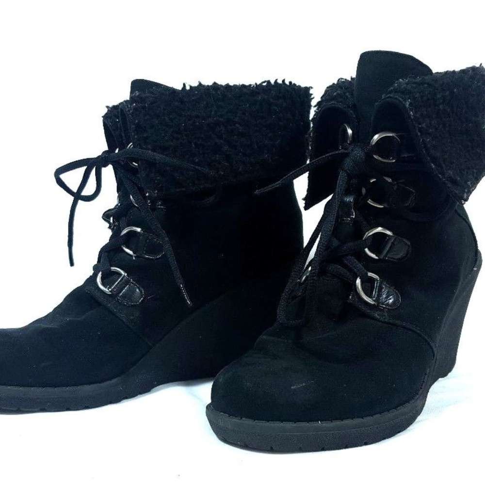 Route 66 Womens Wedge Heeled Ankle Boots Sz 8.5